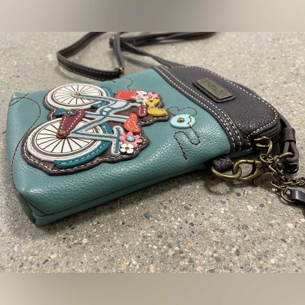 CHALA Cell Phone Crossbody Purse PU Leather Multicolor Handbag Adjustable Strap - Picture 6 of 11